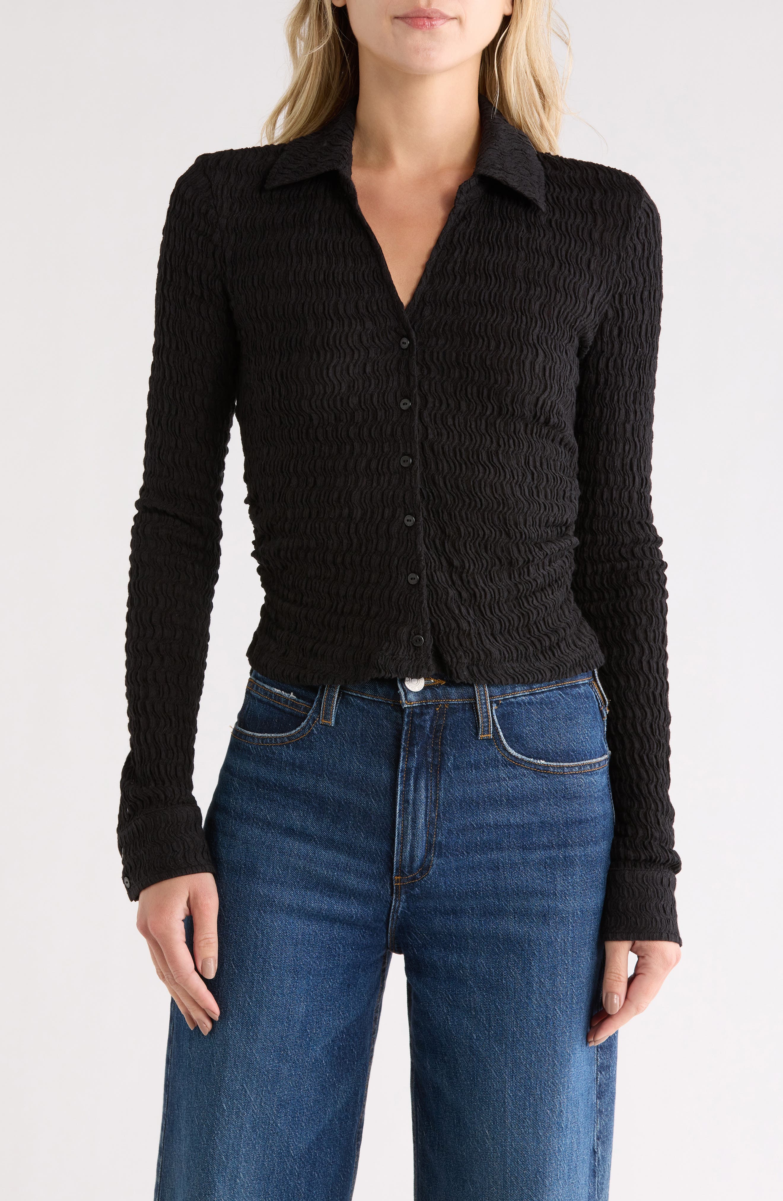 AllSaints Connie Slim Fit Button-Up Shirt