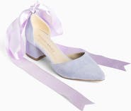 Forever & Always Shoes Fiona Low Block Heels with Ribbon