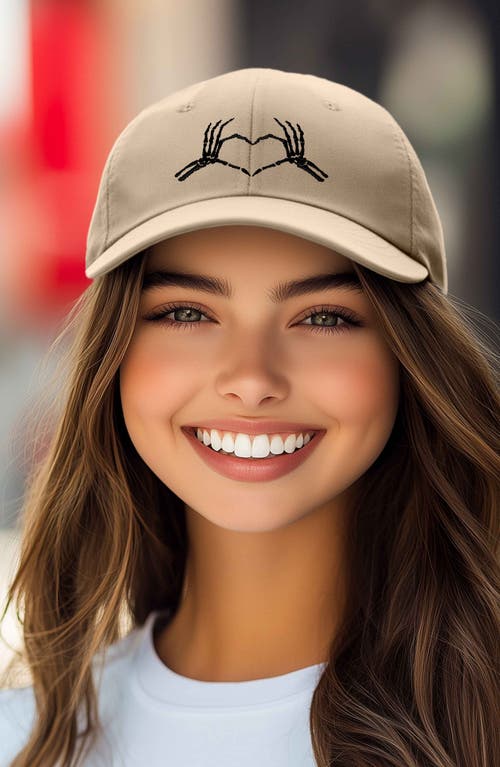 DALIX DALIX SKELETON HEART EMBROIDERED DAD HAT 