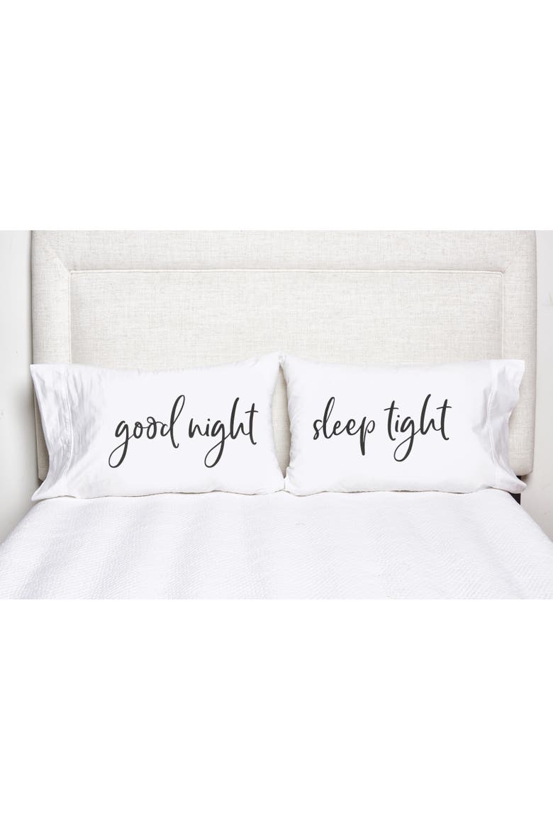 20" x 30" Goodnight Sleeptight Pillowcase Set, Alternate, color, White