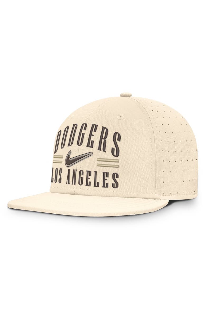 Men's Nike Natural Los Angeles Dodgers True Dri-FIT AeroBill Fitted Hat, Main, color, Natural