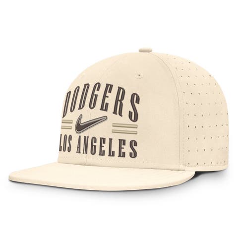 Men's Nike Natural Los Angeles Dodgers True Dri-FIT AeroBill Fitted Hat