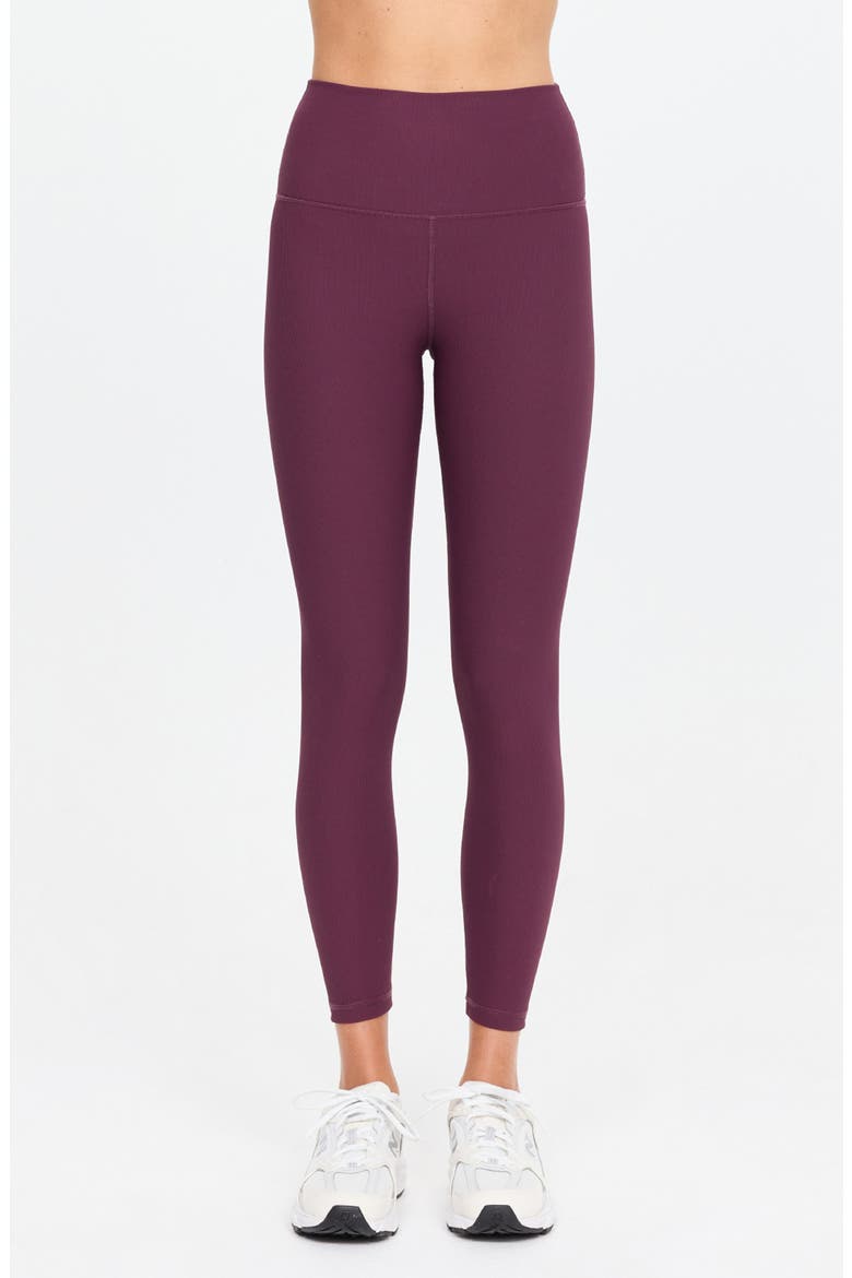 Pele High Waist Midi Leggings, Main, color, PURPLE