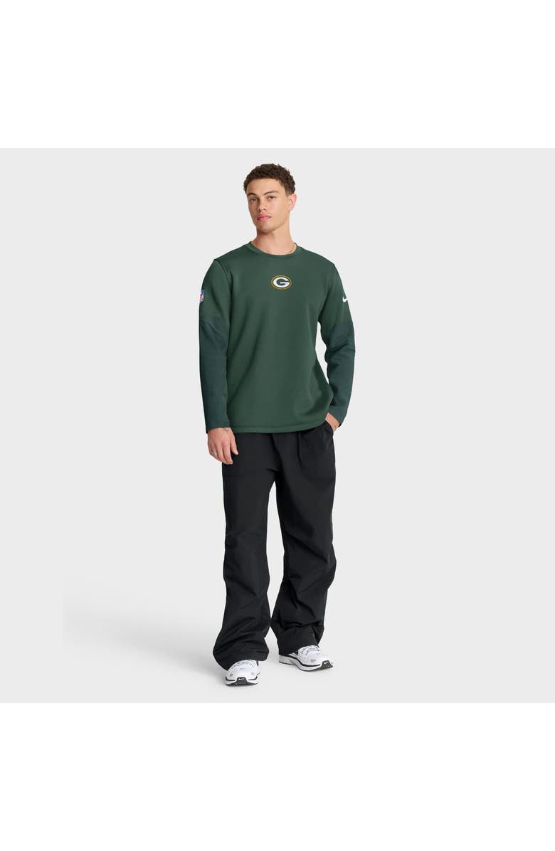 Nike Men's Nike Green Green Bay Packers Sideline Coach Therma-FIT Long Sleeve T-Shirt, Alternate, color, Green