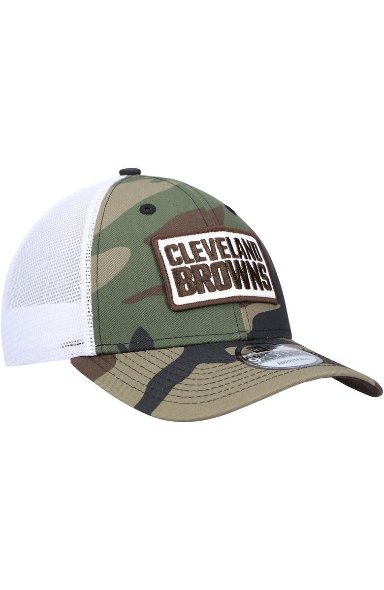 New Era Men's New Era Camo Cleveland Browns 9FORTY Trucker Snapback Hat, Alternate, color, Camo