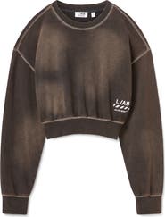 L/AB C/O OFF-WHITE Cropped Crewneck Sweatshirt
