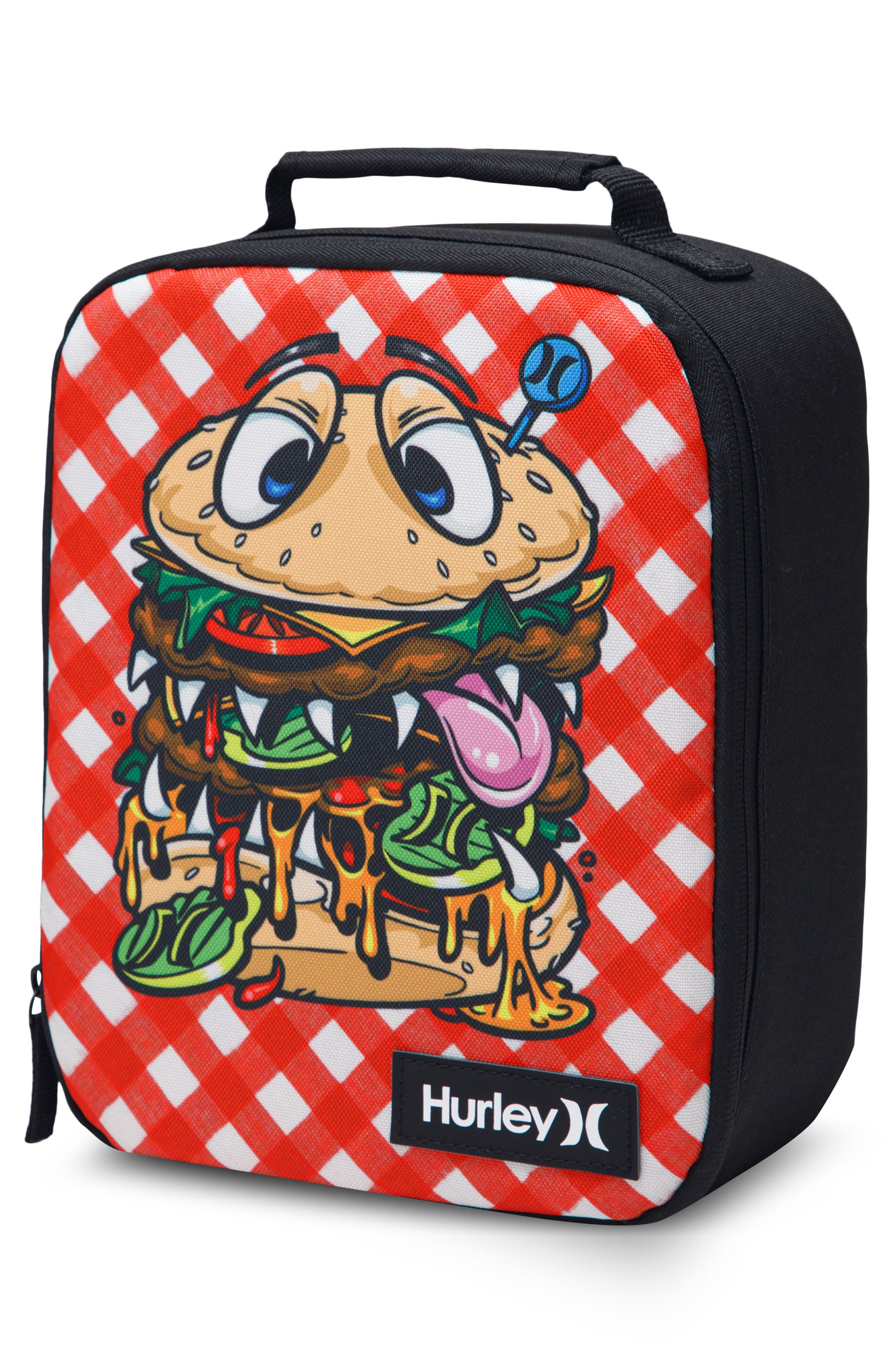 Hurley Shark Bite Lunch Bag, Alternate, color, Cartoon Burger