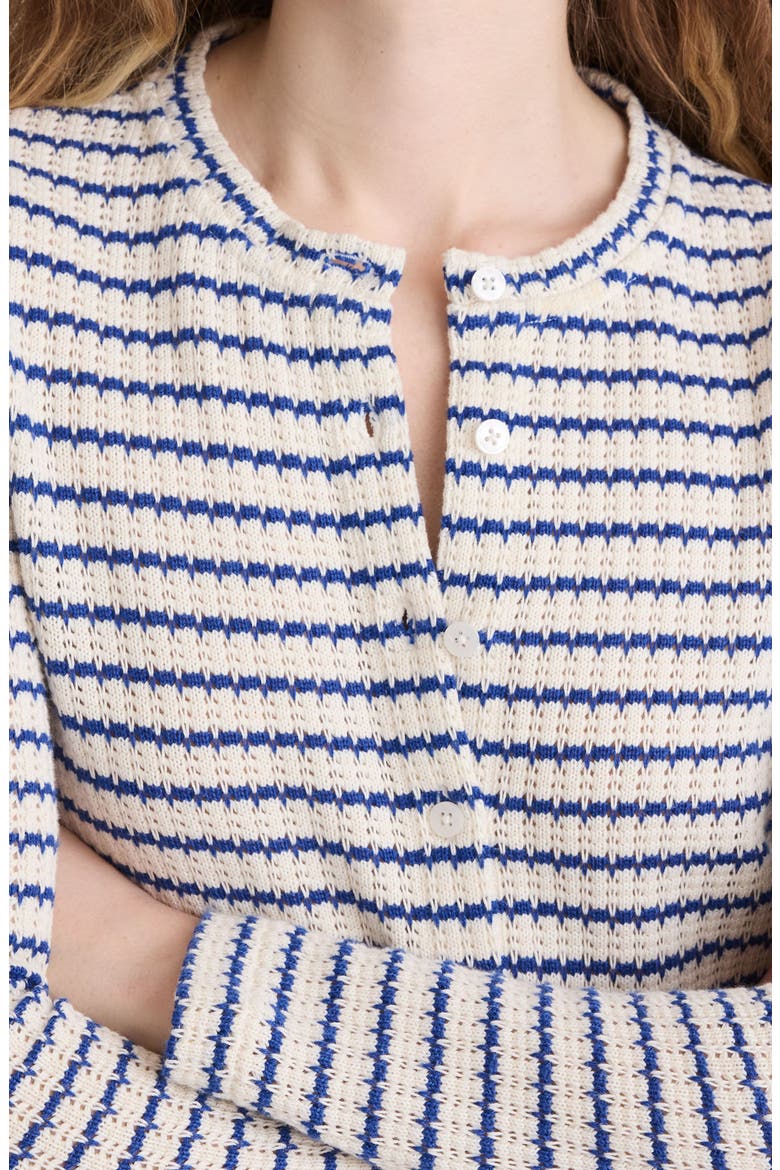 Textured Knit Button Front Cardigan, Alternate, color, TUCK STITCH STRIPE