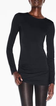 SKIMS Smooth Layers Crewneck Long Sleeve Minidress