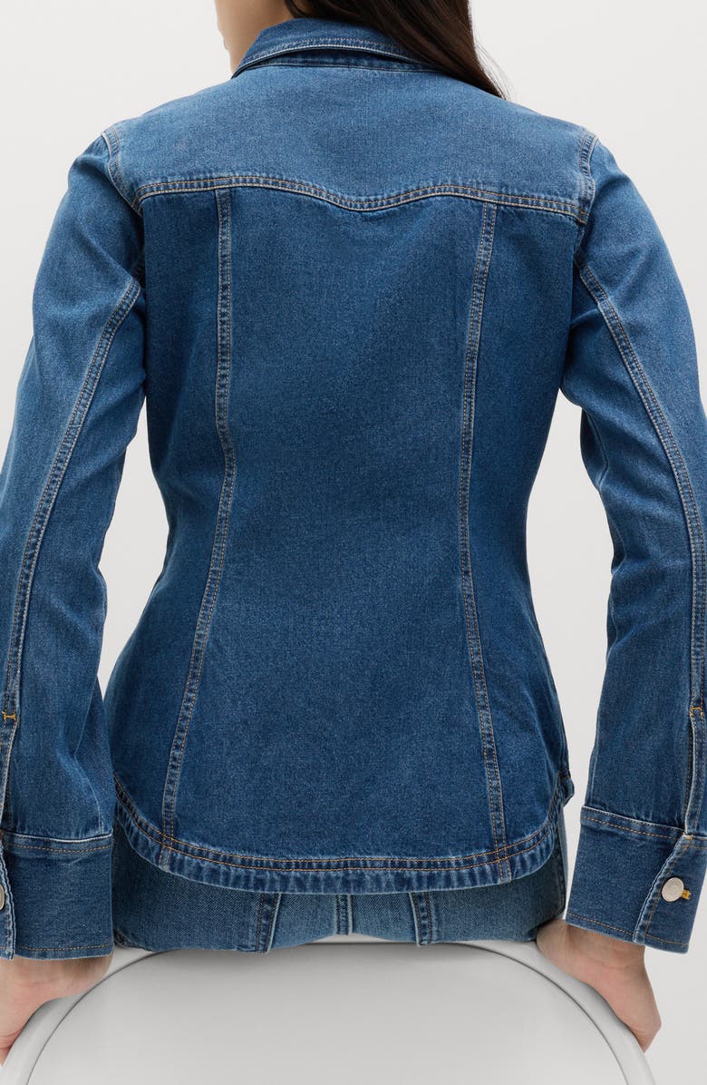 M&S Denim Statement Shirt, Alternate, color, Blue Denim