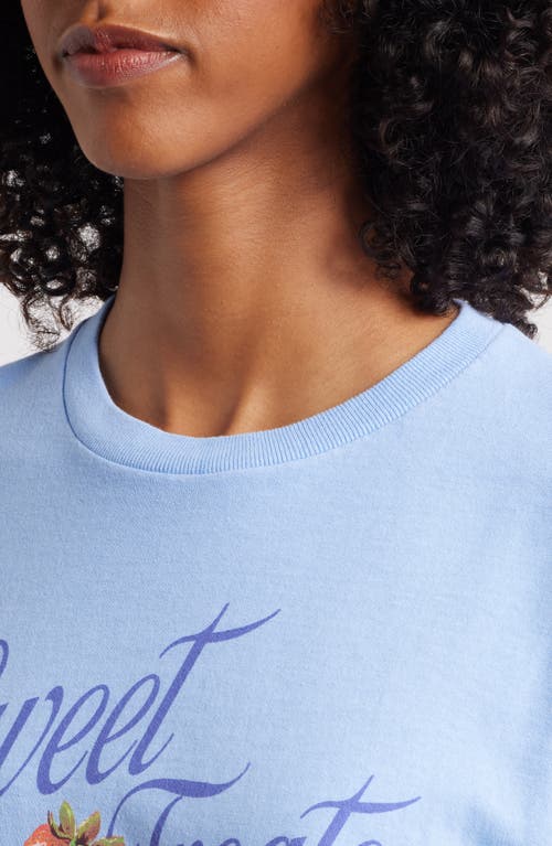 Vinyl Icons Sweet Treats Cotton Graphic T-shirt In Blue