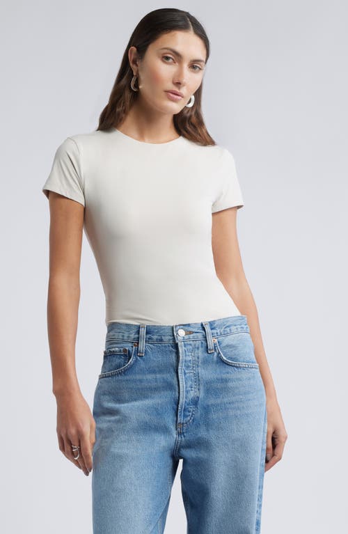 Open Edit Smooth Edit Lite Cap Sleeve T-shirt In Pumice