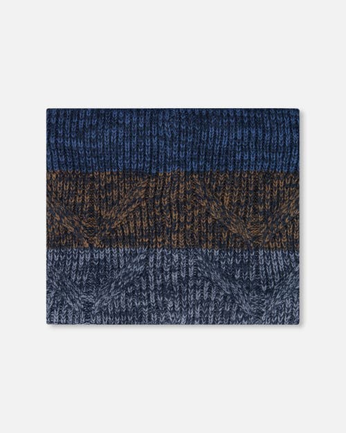Deux Par Deux Lined Knit Neckwarmer In Multi