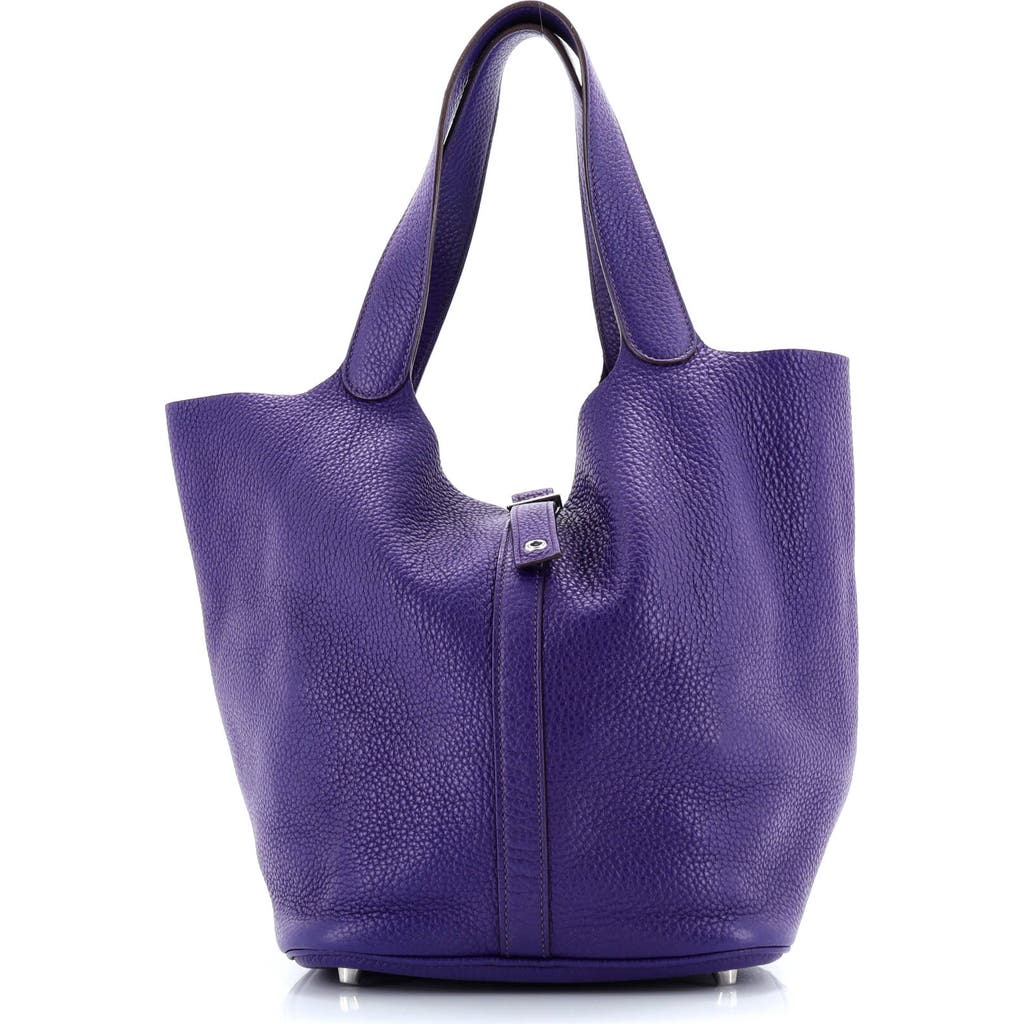 Pre-owned Hermes Hermes Picotin Lock Bag Clemence Gm In Purple