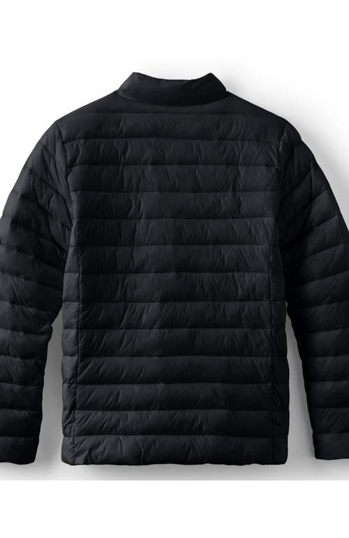 Lands' End Kids Insulated Down Alternative Thermoplume Jacket In Black