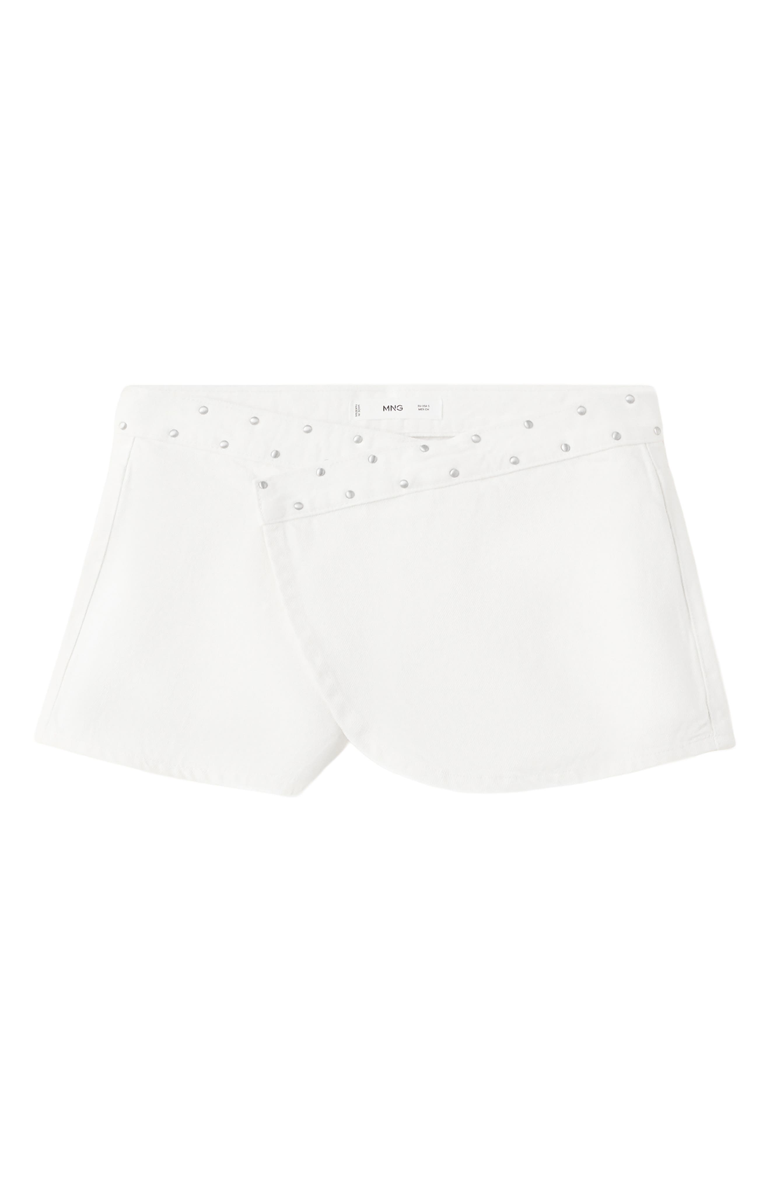 Asymmetric Denim Wrap Skort - image 3