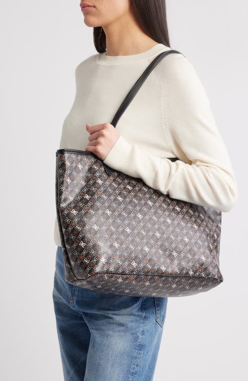 Sam Edelman Medium Harper Monogram Shopper Tote In Black