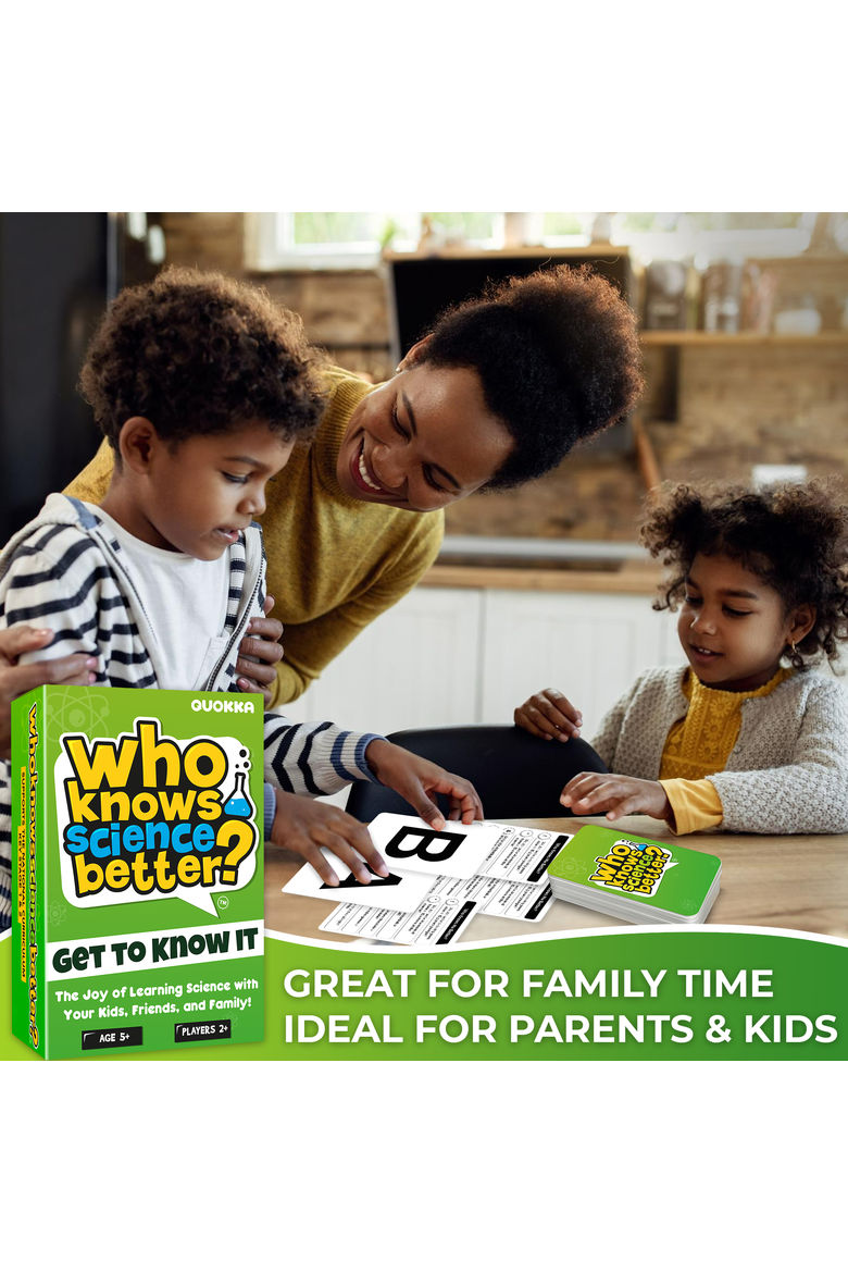 Who Knows Better? Trivia Card Games for Kids & Family, Alternate, color, Science