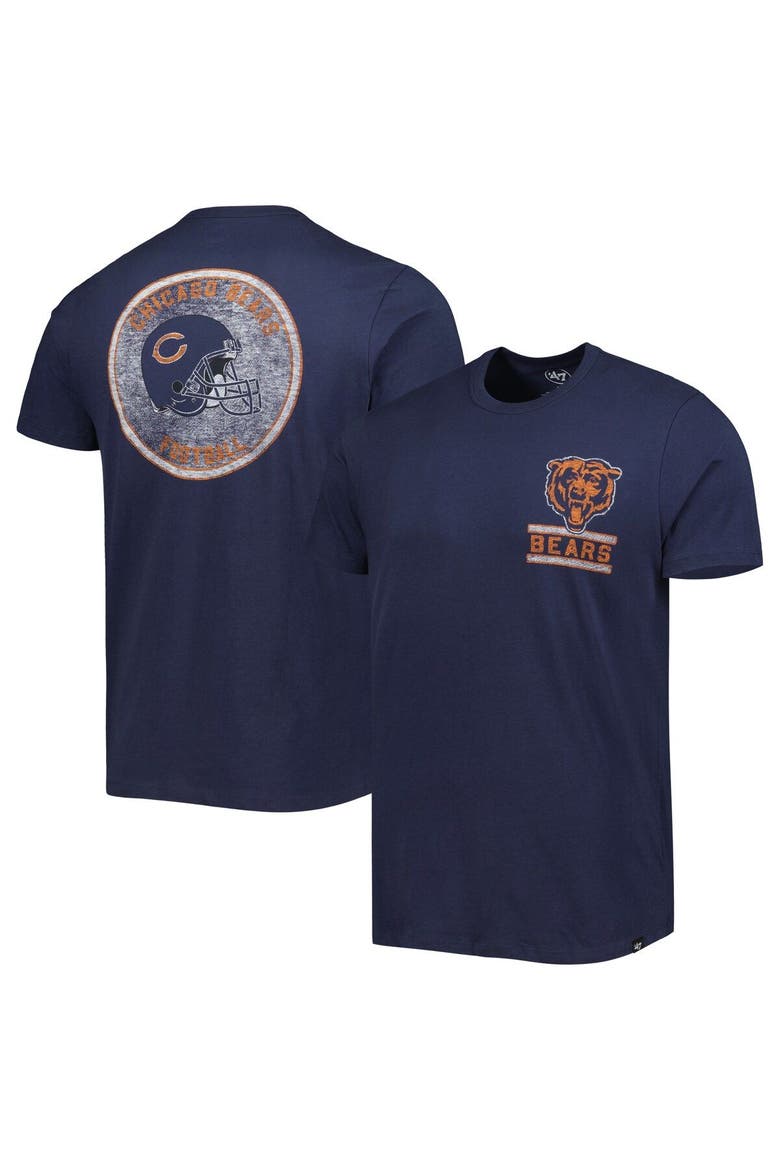 Men's '47 Navy Chicago Bears Open Field Franklin T-Shirt, Main, color, Navy
