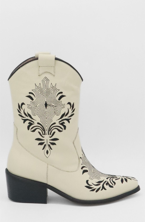 Stivali New York Knox Cowboy Boots In Neutral