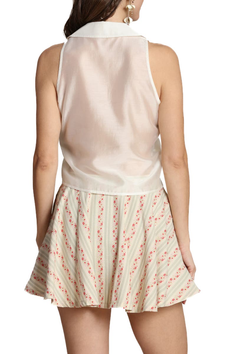 Avec Les Filles Sleeveless Tie Front Top, Alternate, color, Off White