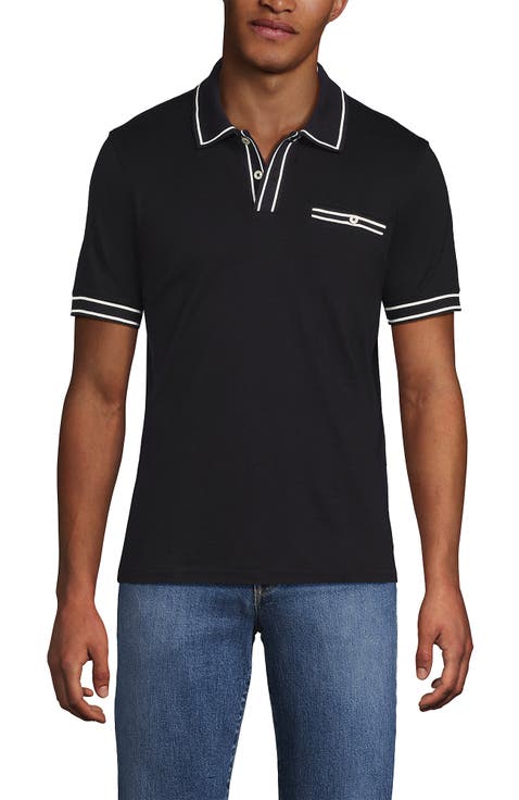 Short Sleeve Tipped Welt Pocket Supima Polo