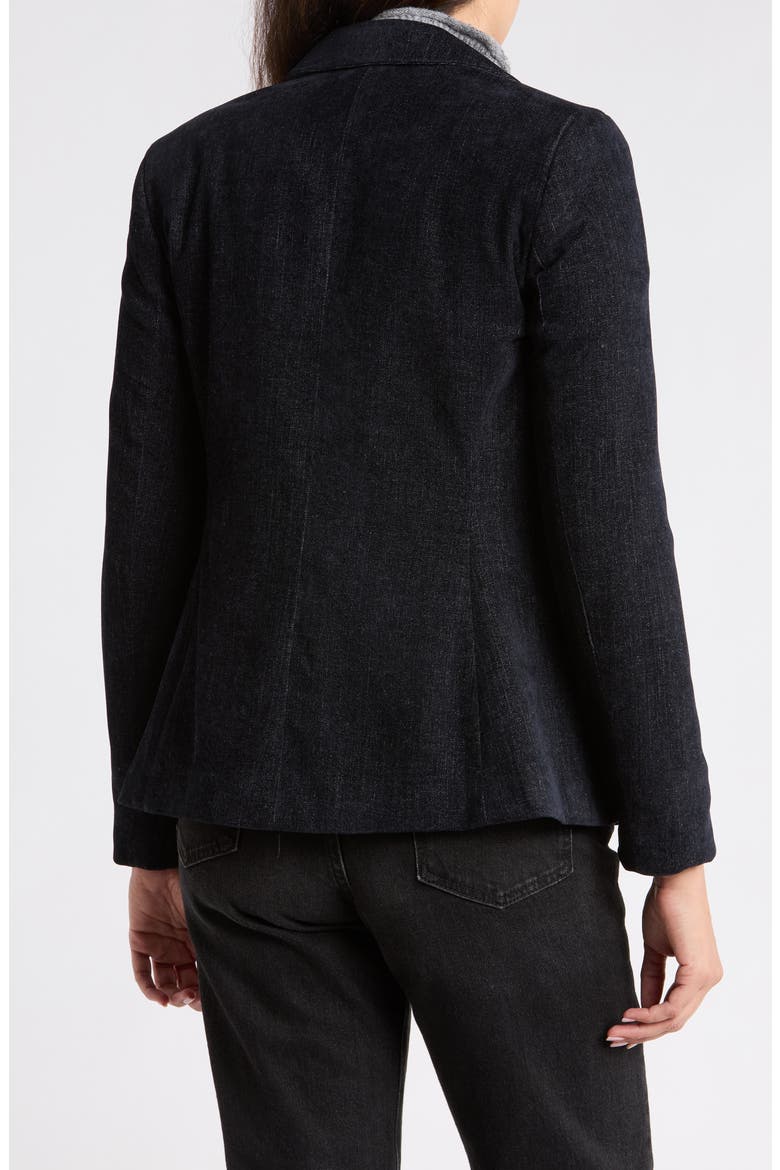 Chenille Double Breasted Blazer, Main, color, DARK NAVY