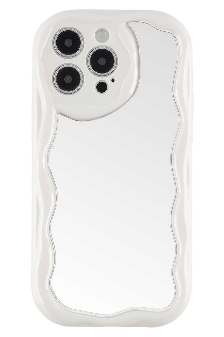 Funky Mirror iPhone 15 Pro Max Case, Main, color, WHITE