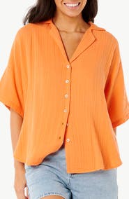 Rip Curl Premium Surf Cotton Gauze Button-Up Shirt