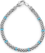 LAGOS Blue Ceramic & Caviar Beaded Bracelet