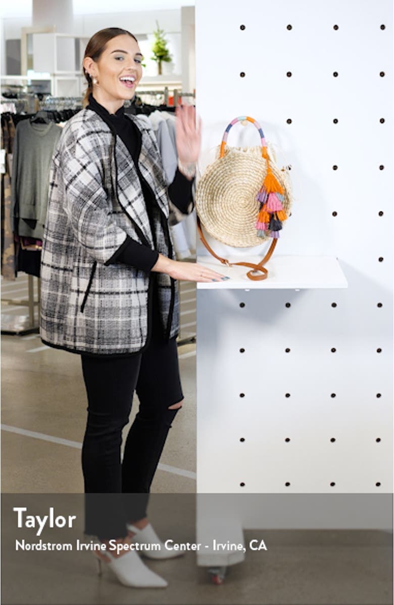 Joni Circular Raffia Tote, sales video thumbnail