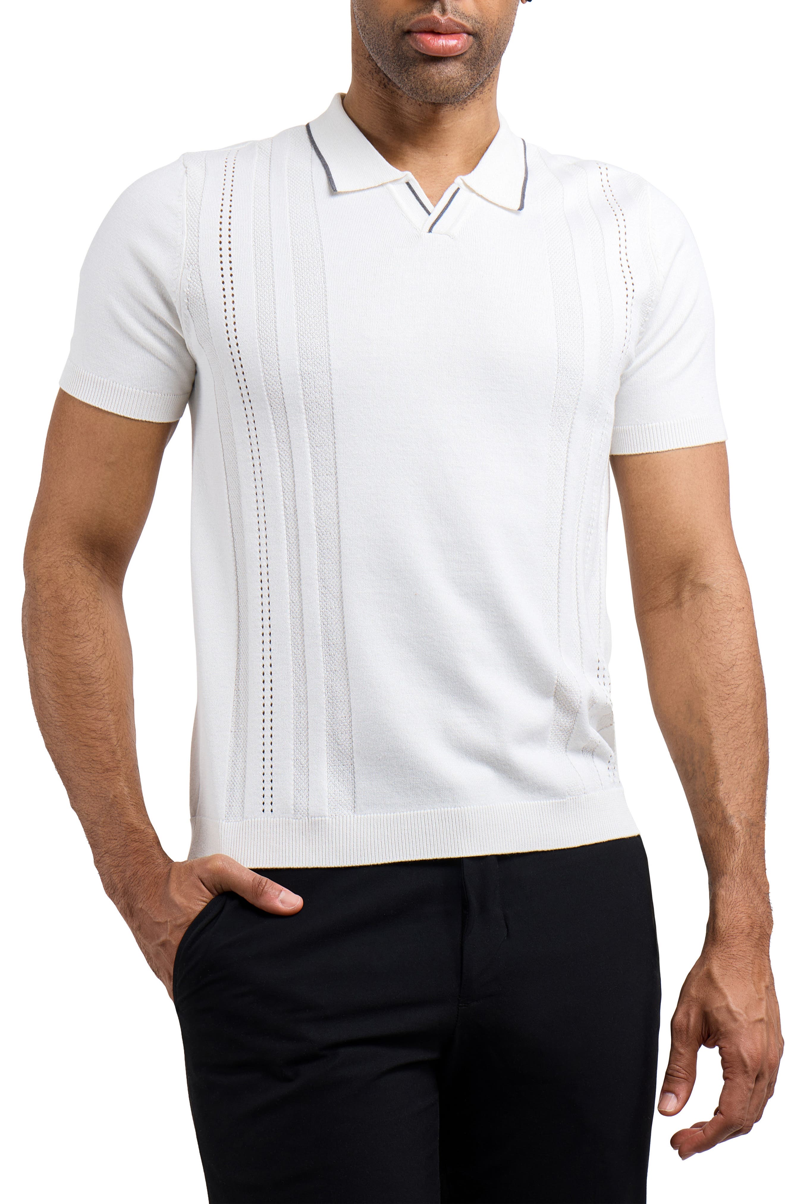 Johnny Collar Knit Polo Sweater - image 3