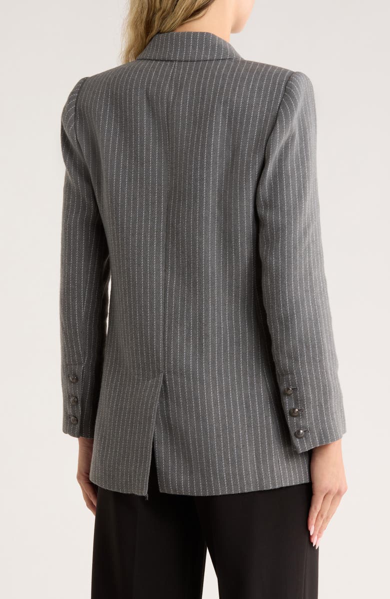 L'AGENCE Aimee Pinstripe Double Breasted Blazer, Alternate, color, 