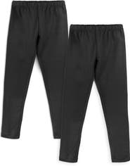Mightly Organic Cotton Reinforced Knee Leggings 2-pk