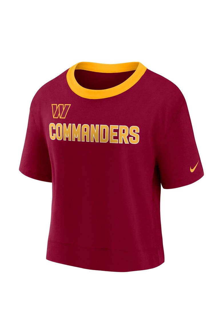 Women's Nike Burgundy Washington Commanders High Hip Fashion Cropped Top, Alternate, color, Burgundy