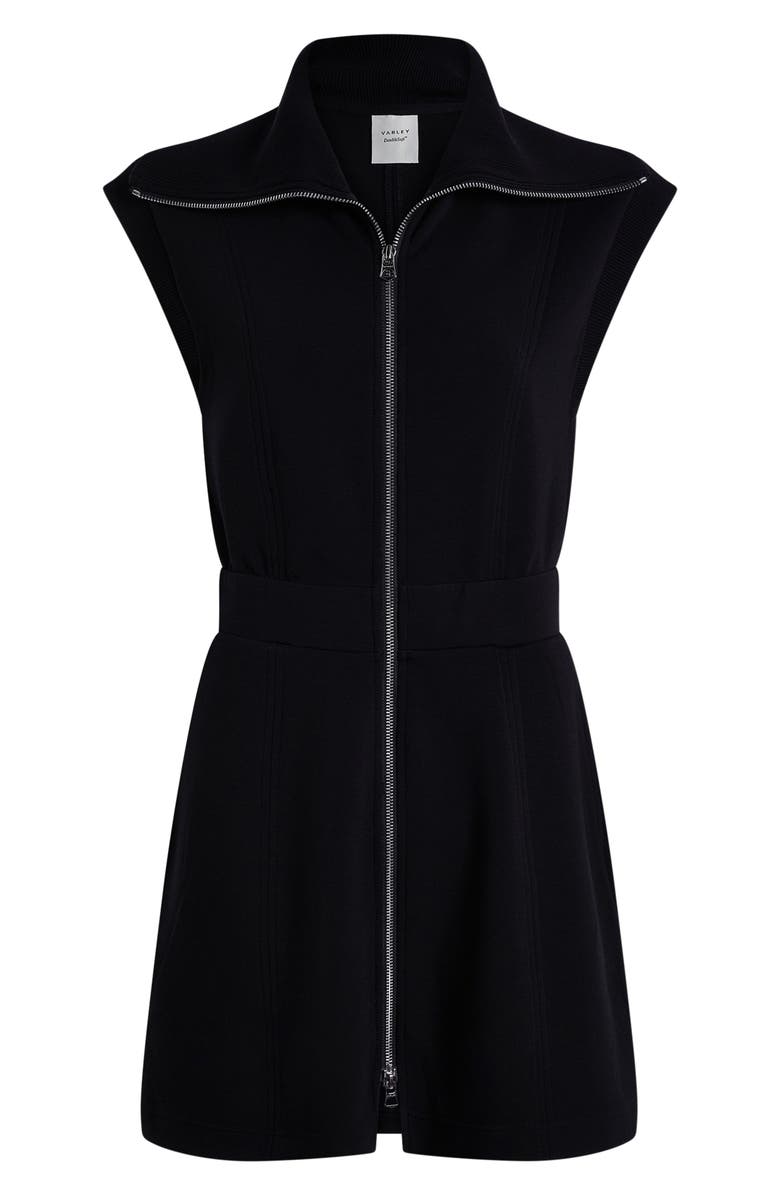 Varley Rebecca Zip Through Minidress, Alternate, color, Black