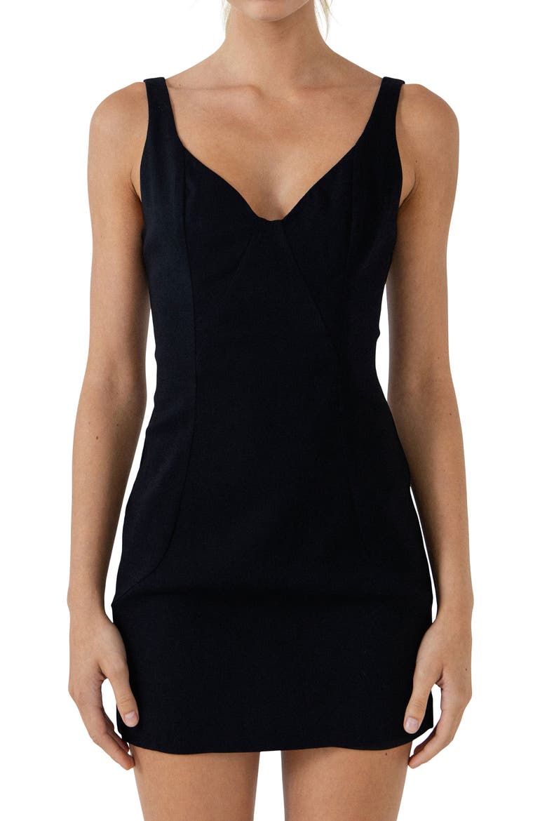 Body-Con Minidress, Alternate, color, BLACK