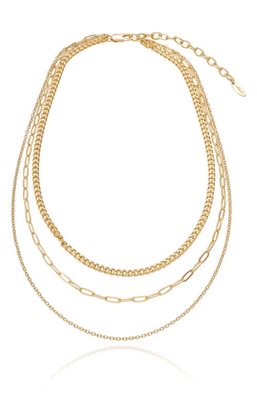 Ettika Mixed Chain Layered Necklace In Gold