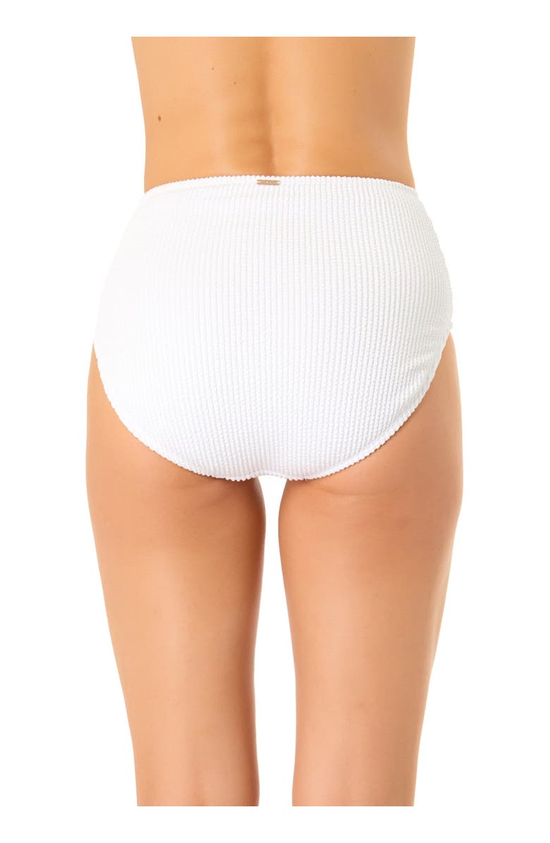 Anne Cole Women's Live In Color Textured High Waist Swim Bottom, Alternate, color, White