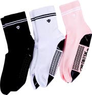 Arebesk Classic Assorted 3-Pack Grip Crew Socks