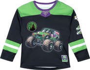 Monster Jam Long Sleeve Hockey Jersey Shirt