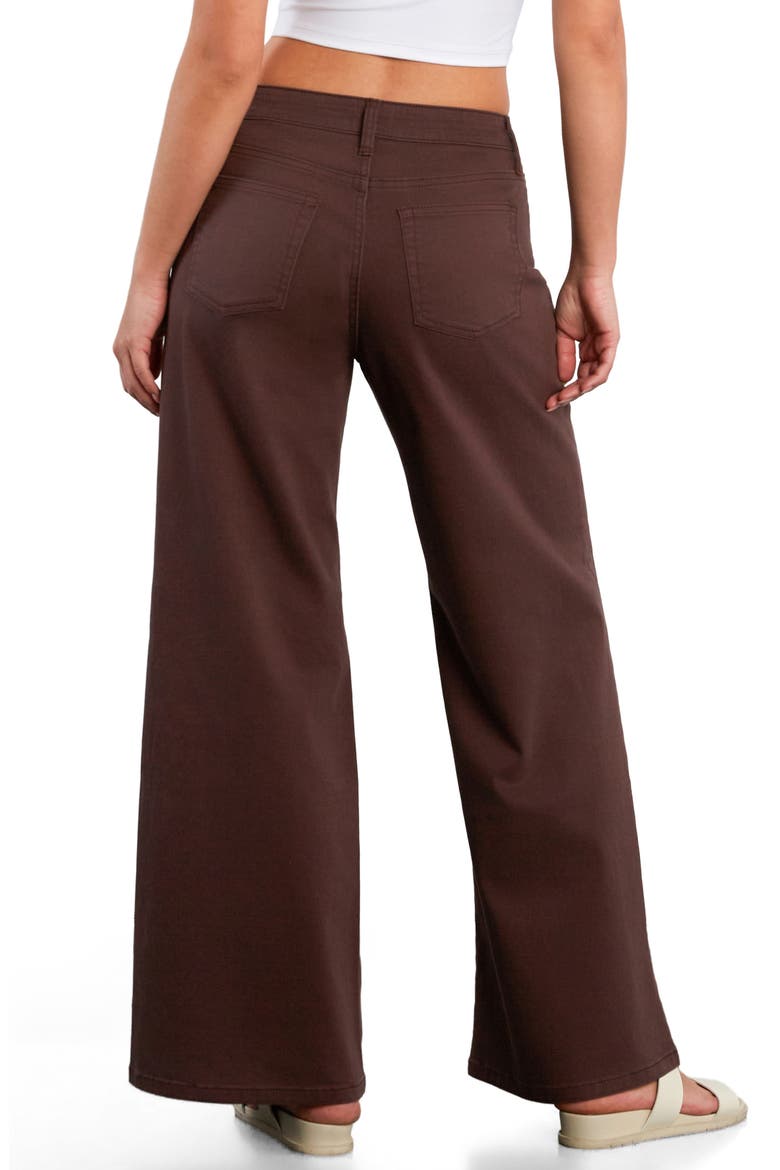 Myra Mid Rise Wide Leg Jeans, Alternate, color, DARK CHOCOLATE