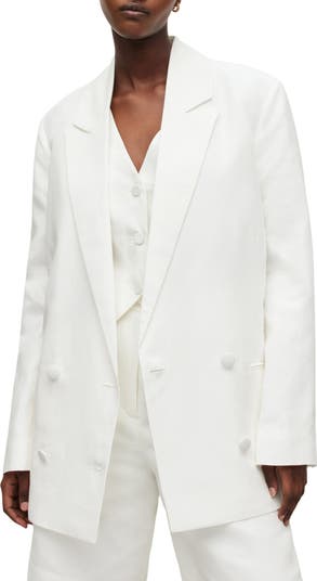 【新品/S】ALLSAINTS PETRA LINENBLEND BLAZER AllSaints Petra Double Breasted Blazer | Nordstrom