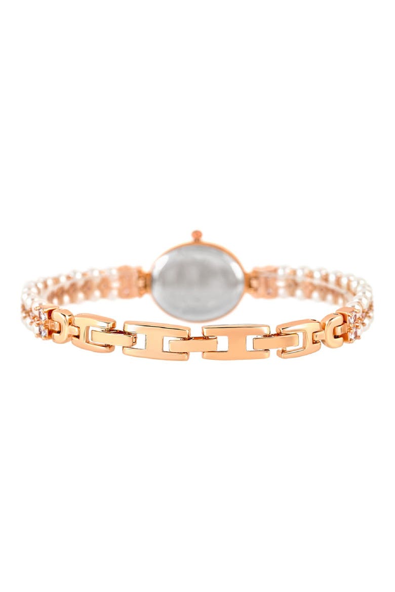 Mother-of-Pearl Quartz Bracelet Watch, 25mm, Alternate, color, ROSEGOLD