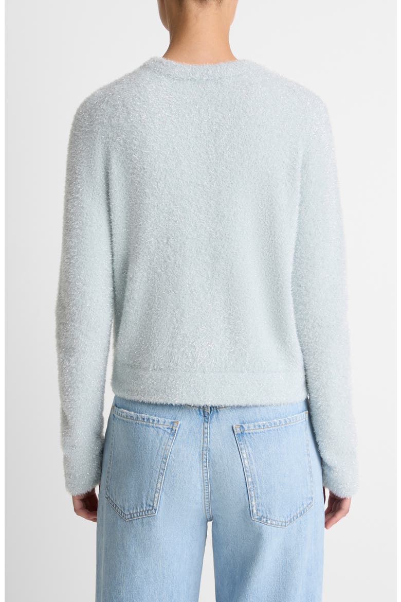 Metallic Eyelash Cardigan, Alternate, color, GLACIER