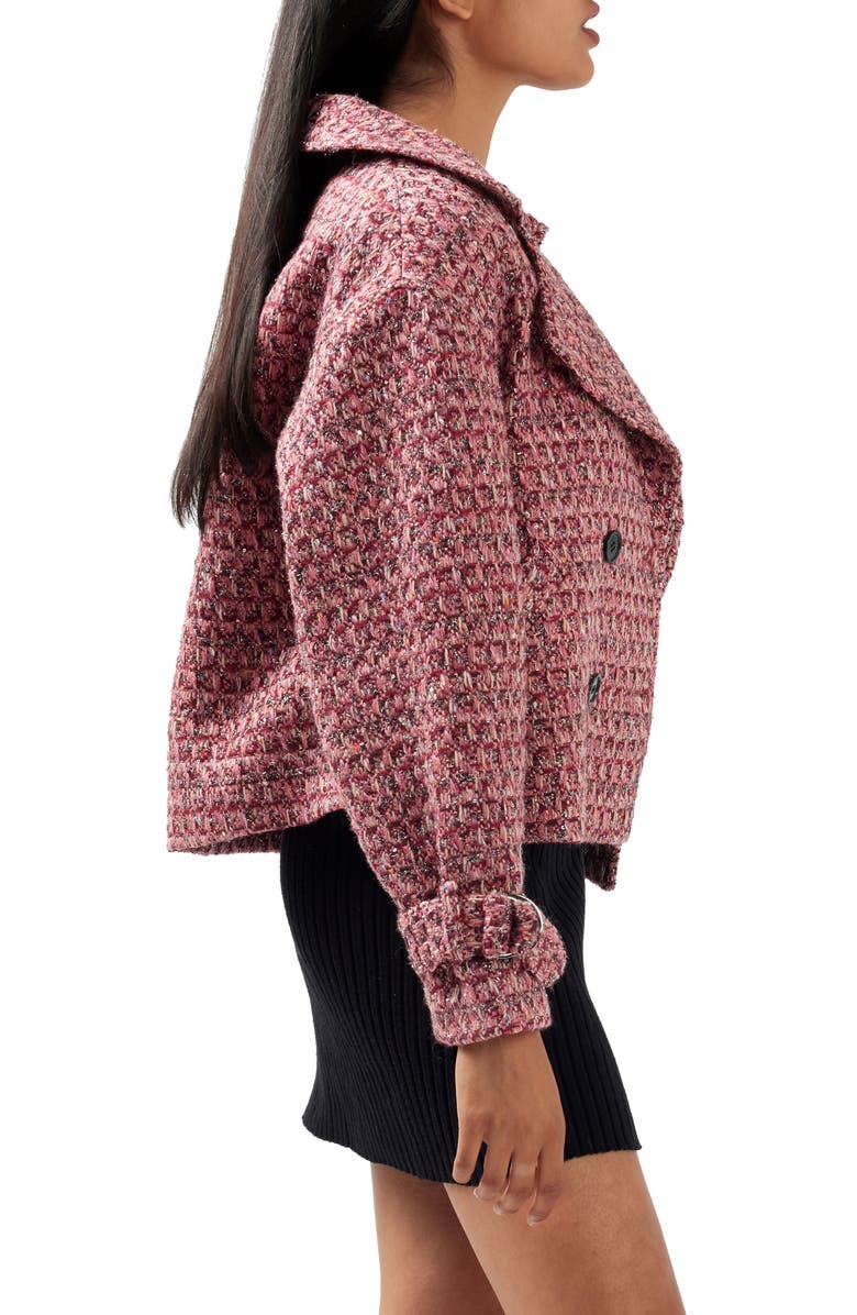 Belle & Bloom Power Over Me Tweed Jacket, Alternate, color, Red