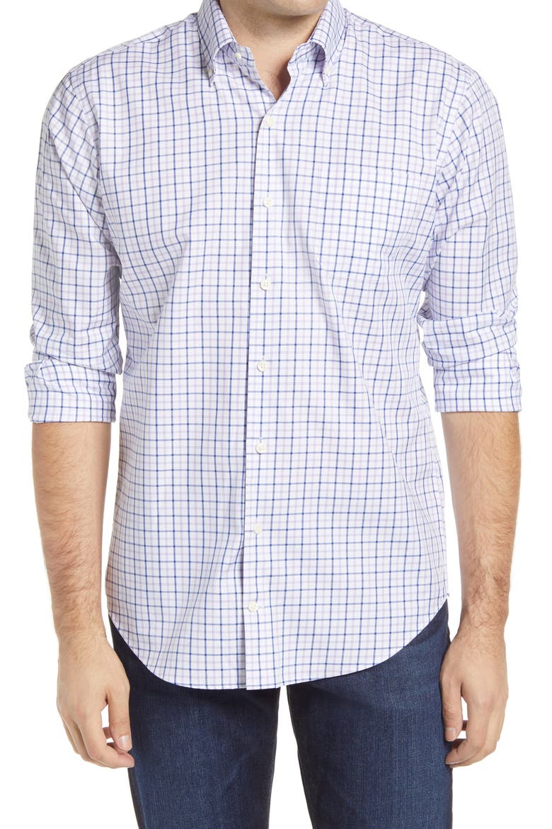 Hyco Regular Fit Tattersall Check Button-Down Shirt, Main, color, YORK BLUE