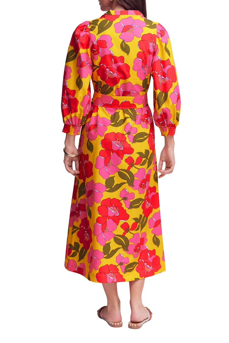 Octavia Floral Cotton Dress, Alternate, color, YELLOW RADIANT BLOOM