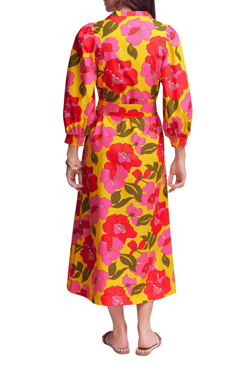 Boden Octavia Floral Cotton Dress, Alternate, color, Yellow Radiant Bloom