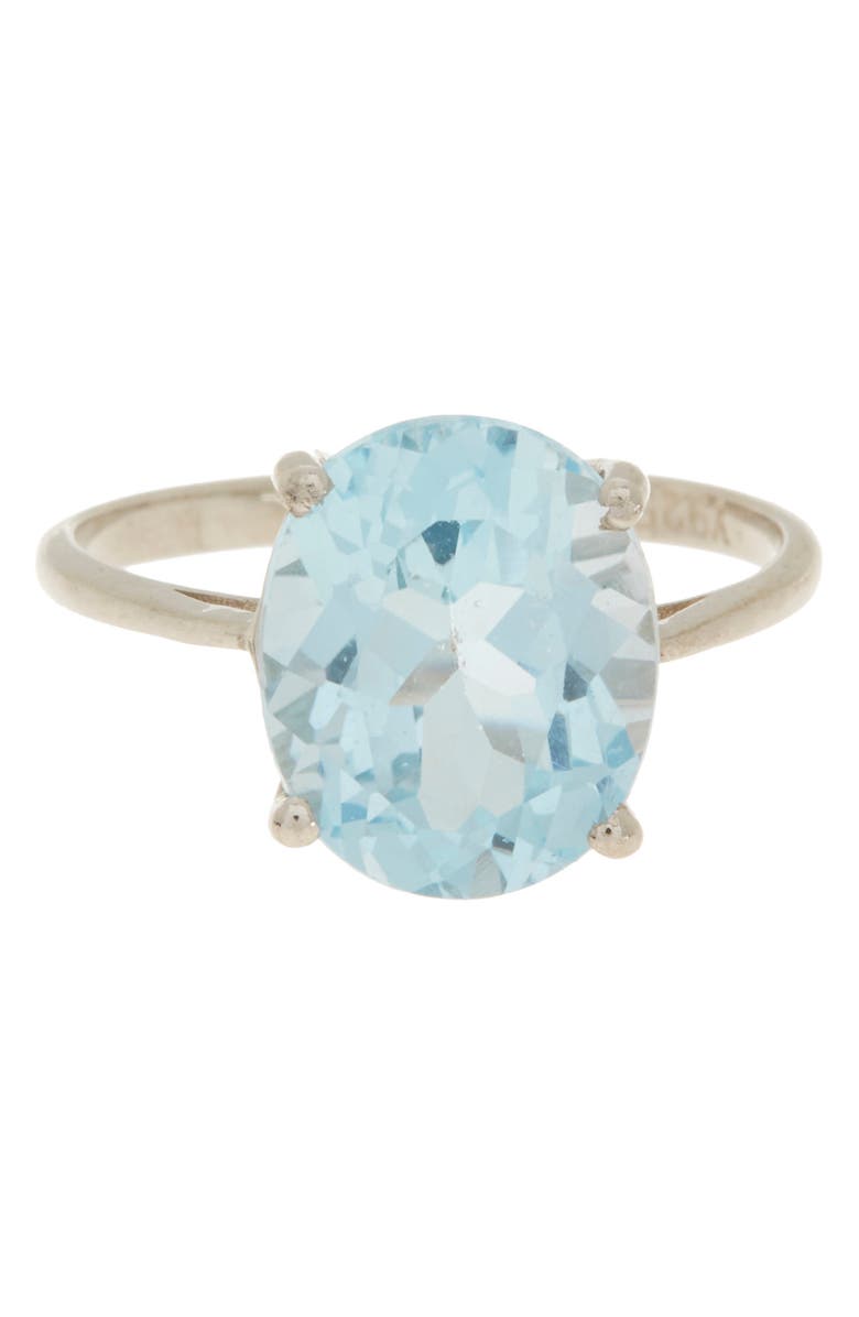 SAVVY CIE JEWELS Sterling Silver Blue Topaz Ring, Alternate, color, 